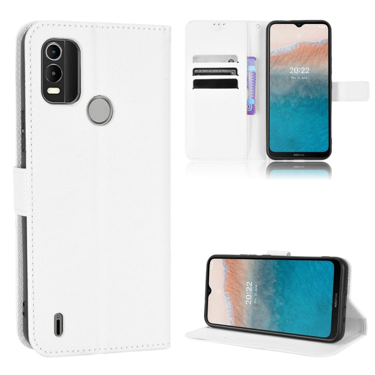 For Nokia C21 Plus Diamond Texture Leather Phone Case