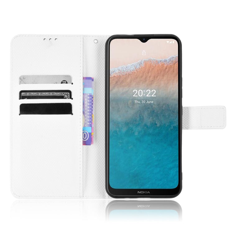 For Nokia C21 Plus Diamond Texture Leather Phone Case