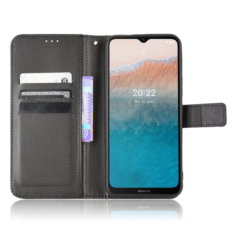 For Nokia C21 Plus Diamond Texture Leather Phone Case