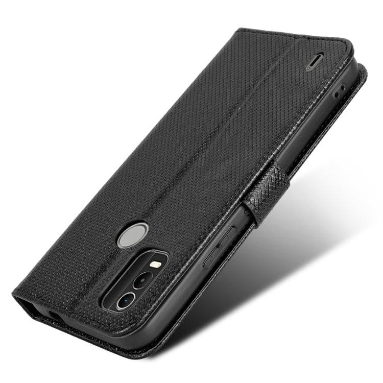 For Nokia C21 Plus Diamond Texture Leather Phone Case