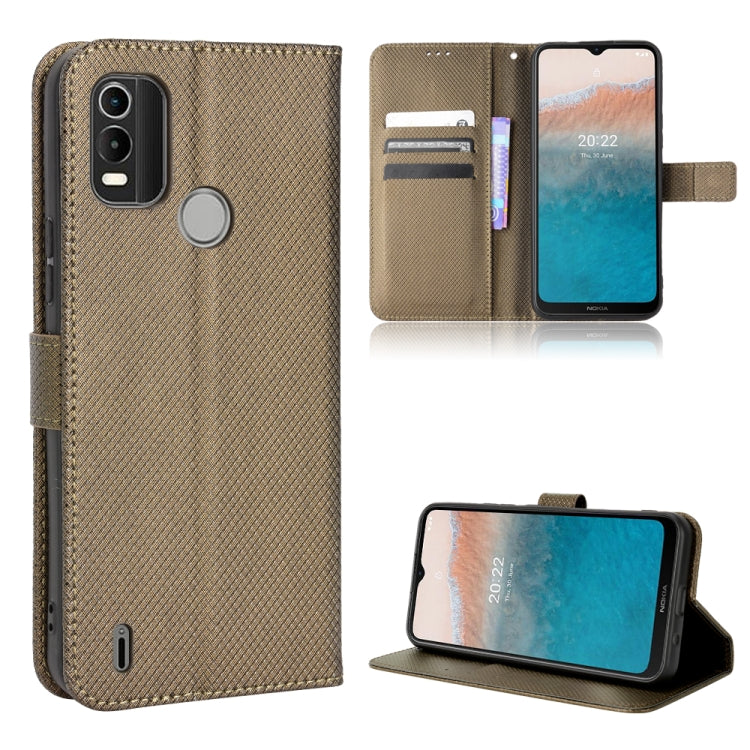 For Nokia C21 Plus Diamond Texture Leather Phone Case