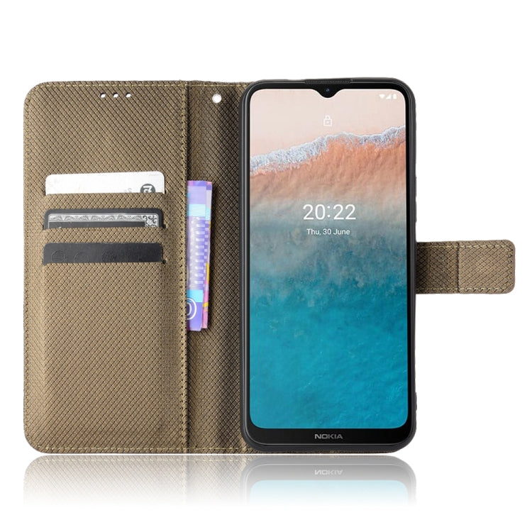 For Nokia C21 Plus Diamond Texture Leather Phone Case