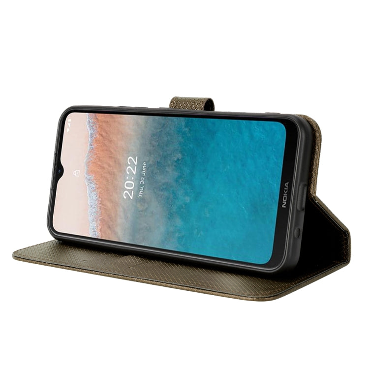 For Nokia C21 Plus Diamond Texture Leather Phone Case