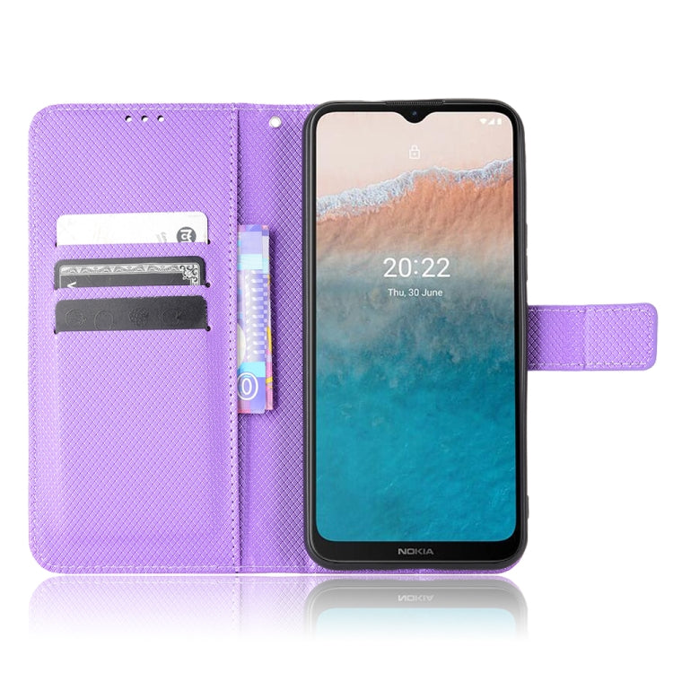For Nokia C21 Plus Diamond Texture Leather Phone Case
