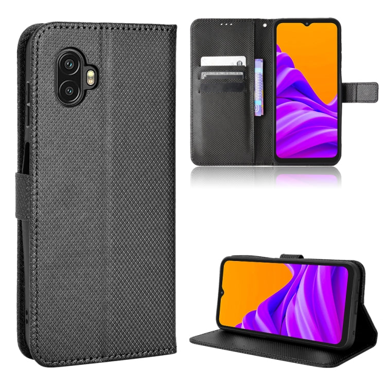 For Samsung Galaxy Xcover6 Pro Diamond Texture Leather Phone Case