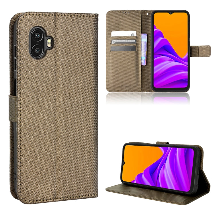 For Samsung Galaxy Xcover6 Pro Diamond Texture Leather Phone Case