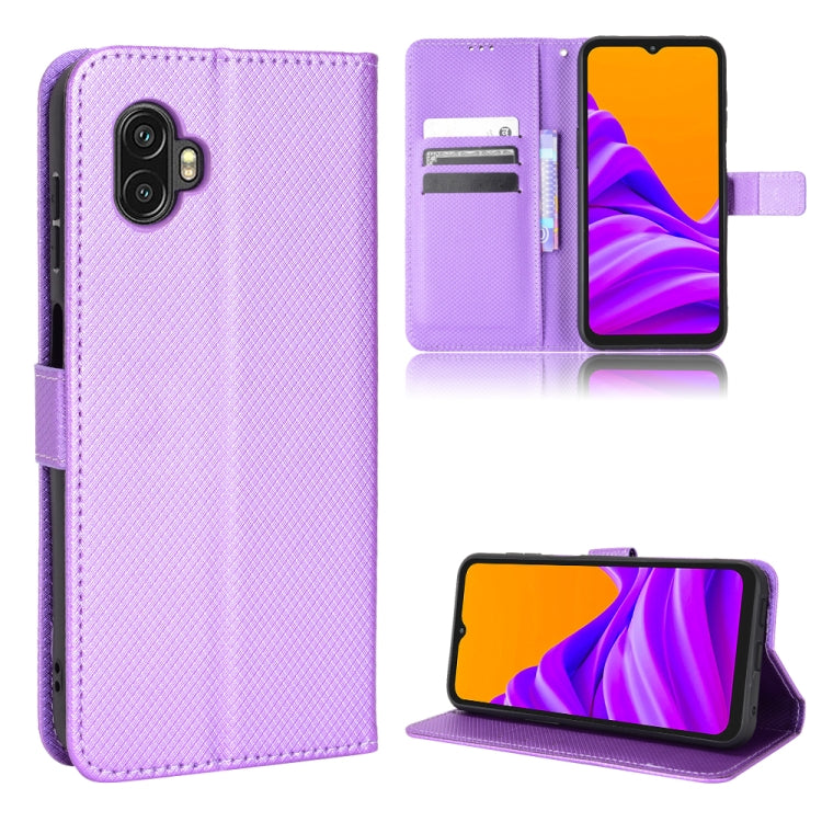 For Samsung Galaxy Xcover6 Pro Diamond Texture Leather Phone Case