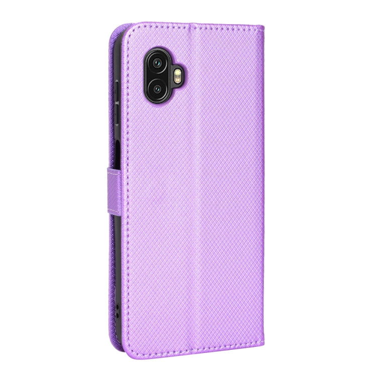 For Samsung Galaxy Xcover6 Pro Diamond Texture Leather Phone Case