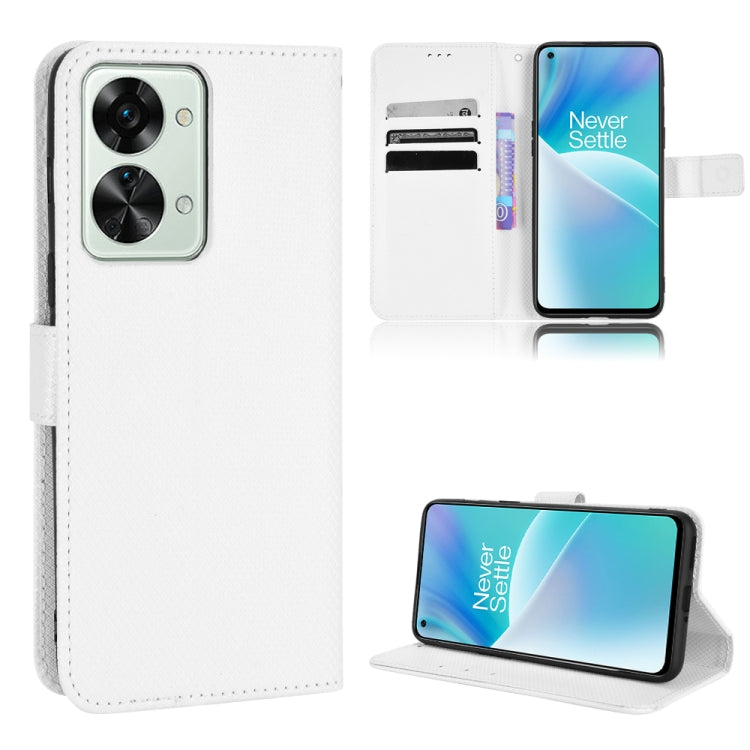 For OnePlus Nord 2T Diamond Texture Leather Phone Case