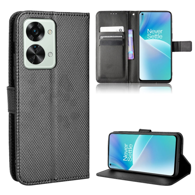 For OnePlus Nord 2T Diamond Texture Leather Phone Case