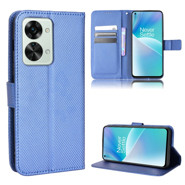 For OnePlus Nord 2T Diamond Texture Leather Phone Case