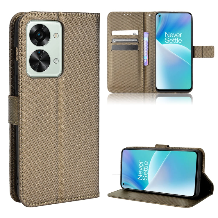 For OnePlus Nord 2T Diamond Texture Leather Phone Case