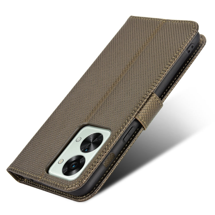 For OnePlus Nord 2T Diamond Texture Leather Phone Case
