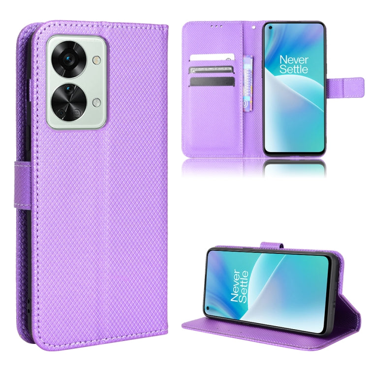 For OnePlus Nord 2T Diamond Texture Leather Phone Case