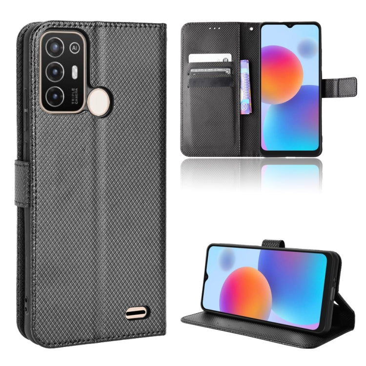 For ZTE Blade A52 Diamond Texture Leather Phone Case