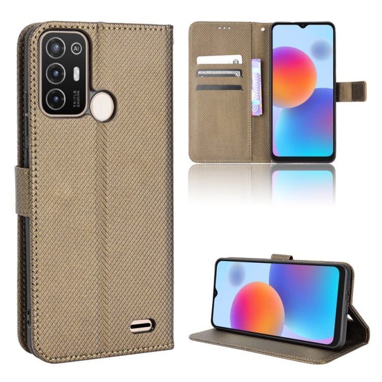 For ZTE Blade A52 Diamond Texture Leather Phone Case