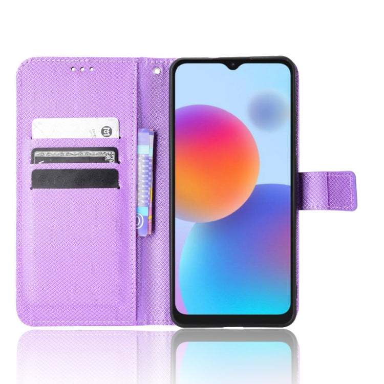 For ZTE Blade A52 Diamond Texture Leather Phone Case