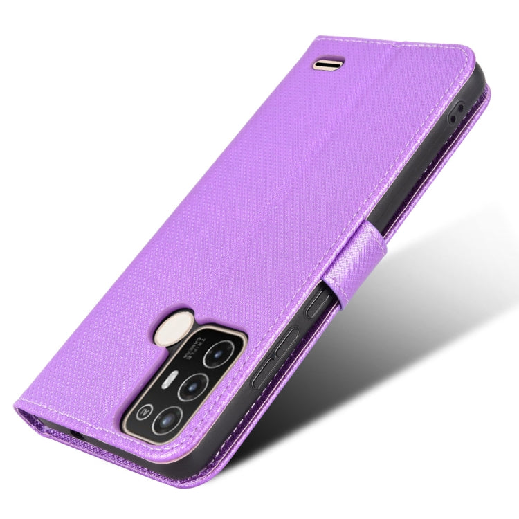 For ZTE Blade A52 Diamond Texture Leather Phone Case