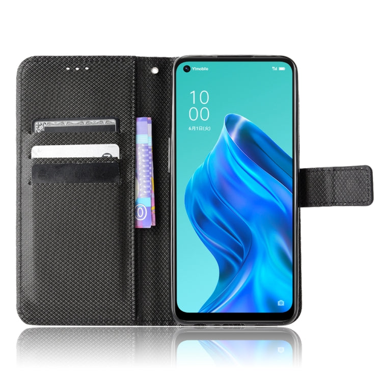 For OPPO Reno5 A Diamond Texture Leather Phone Case