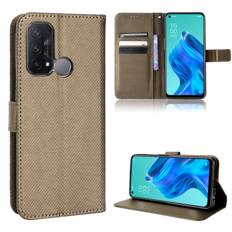 For OPPO Reno5 A Diamond Texture Leather Phone Case