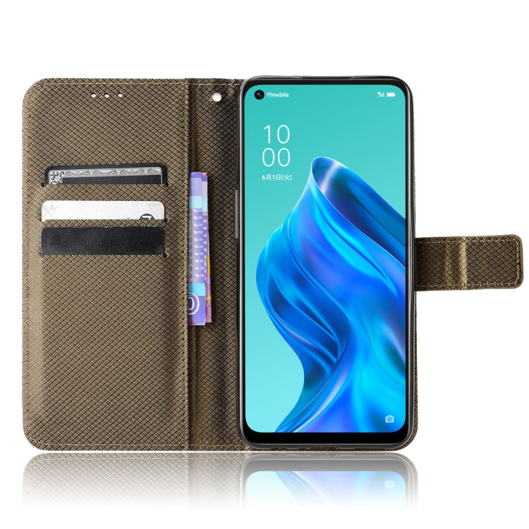 For OPPO Reno5 A Diamond Texture Leather Phone Case