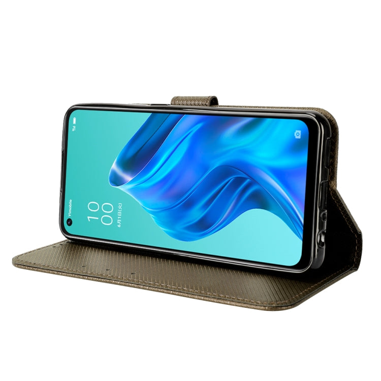 For OPPO Reno5 A Diamond Texture Leather Phone Case