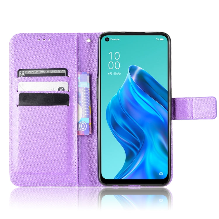 For OPPO Reno5 A Diamond Texture Leather Phone Case