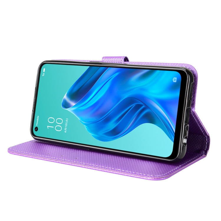 For OPPO Reno5 A Diamond Texture Leather Phone Case