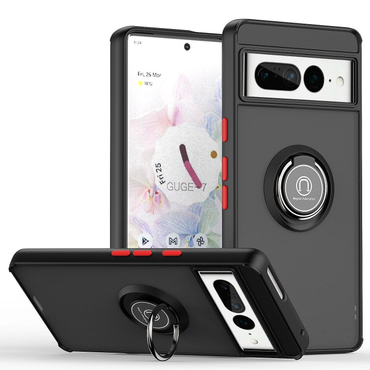 For Google Pixel 7 Pro Q Shadow 1 Series TPU + PC Phone Case with Ring
