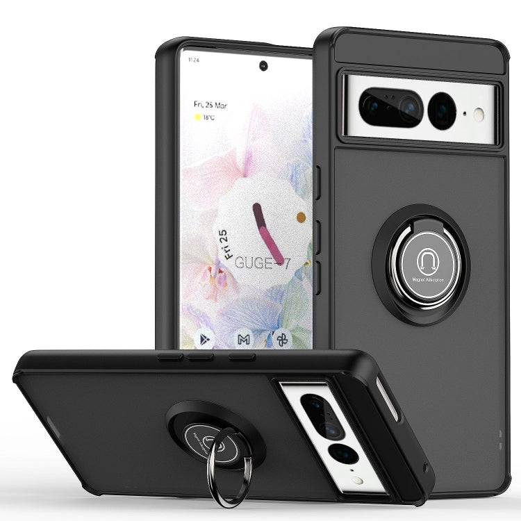 For Google Pixel 7 Pro Q Shadow 1 Series TPU + PC Phone Case with Ring