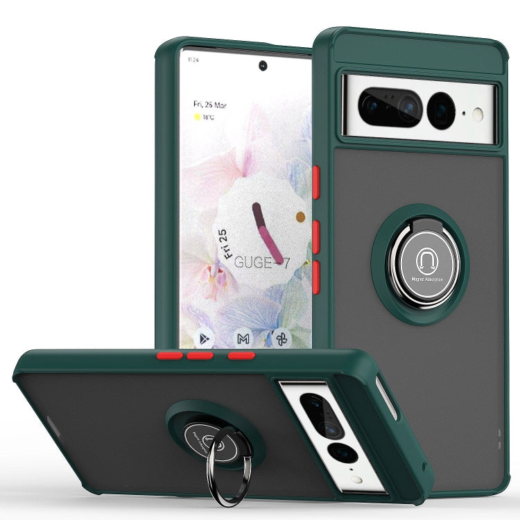 For Google Pixel 7 Pro Q Shadow 1 Series TPU + PC Phone Case with Ring