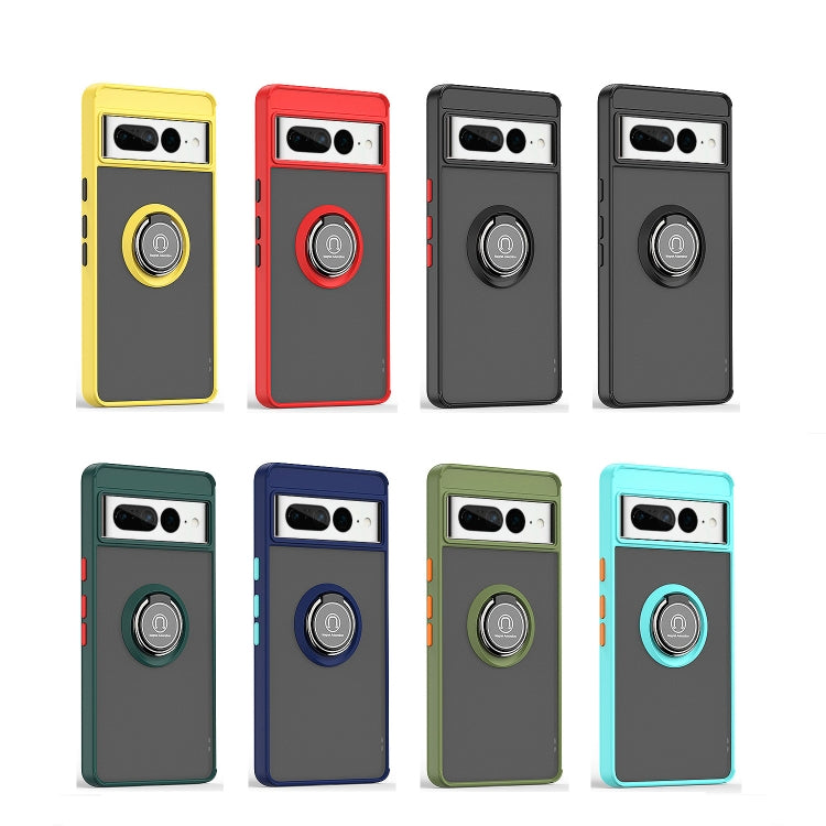 For Google Pixel 7 Pro Q Shadow 1 Series TPU + PC Phone Case with Ring