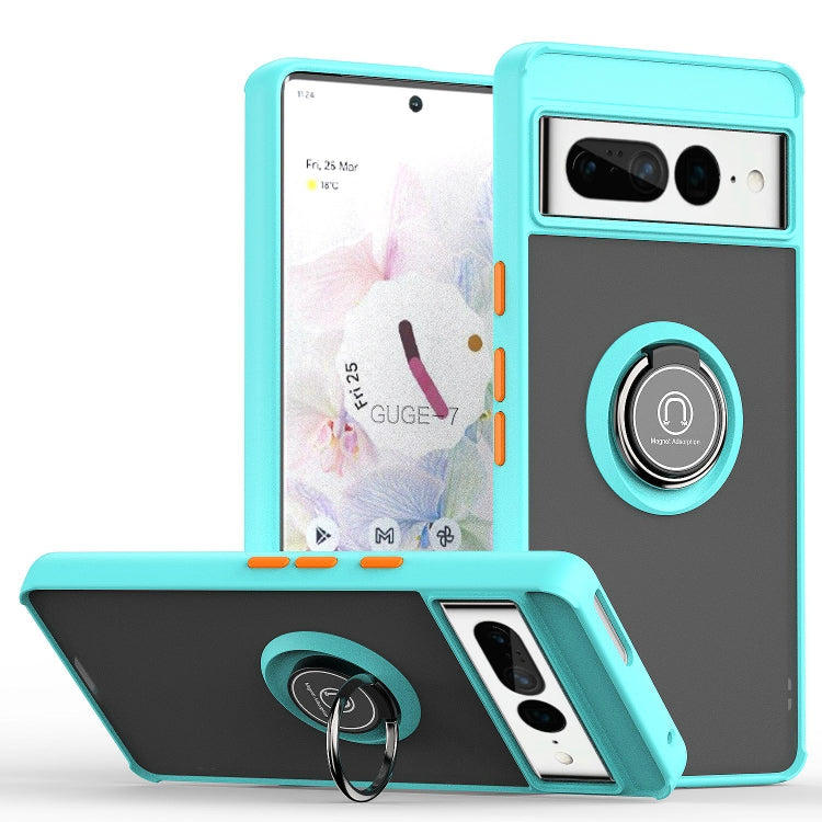For Google Pixel 7 Pro Q Shadow 1 Series TPU + PC Phone Case with Ring