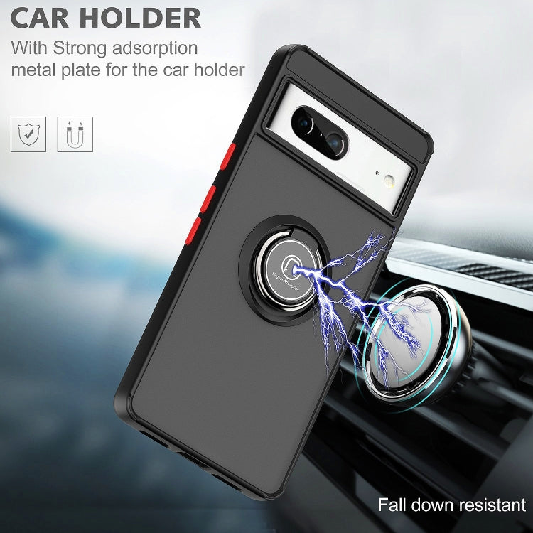 For Google Pixel 7 Q Shadow 1 Series TPU + PC Phone Case with Ring