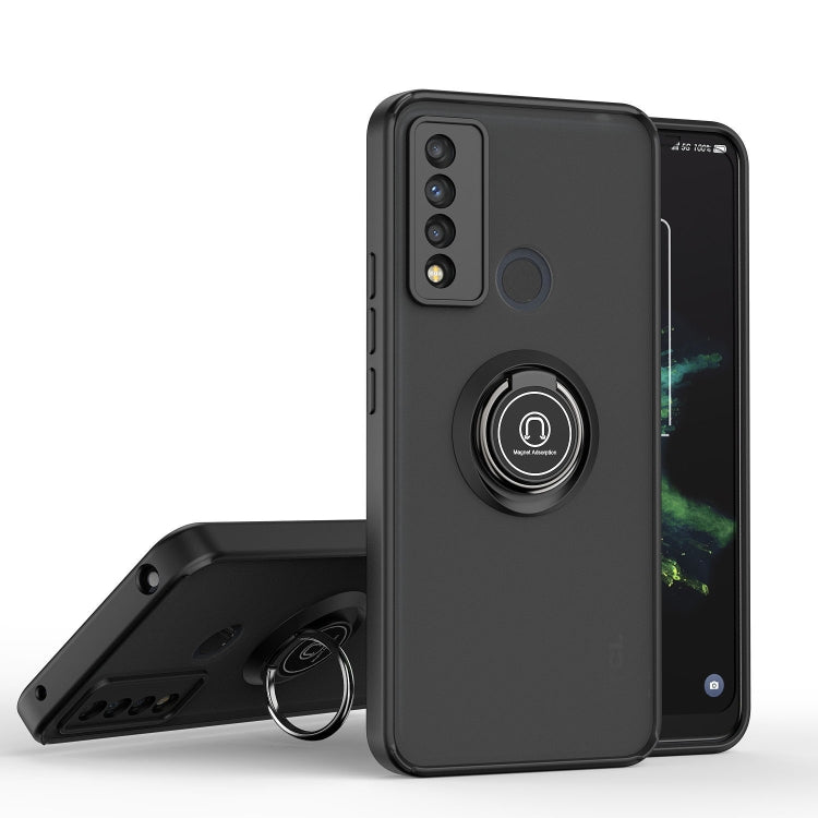 For TCL 20 XE Q Shadow 1 Series TPU + PC Phone Case with Ring