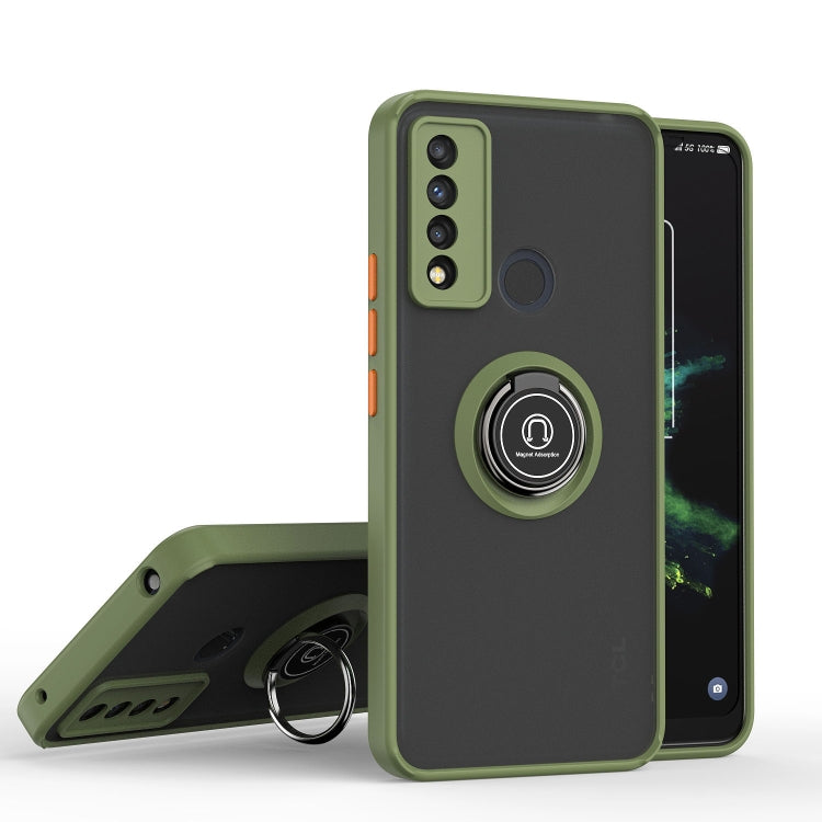 For TCL 20 XE Q Shadow 1 Series TPU + PC Phone Case with Ring