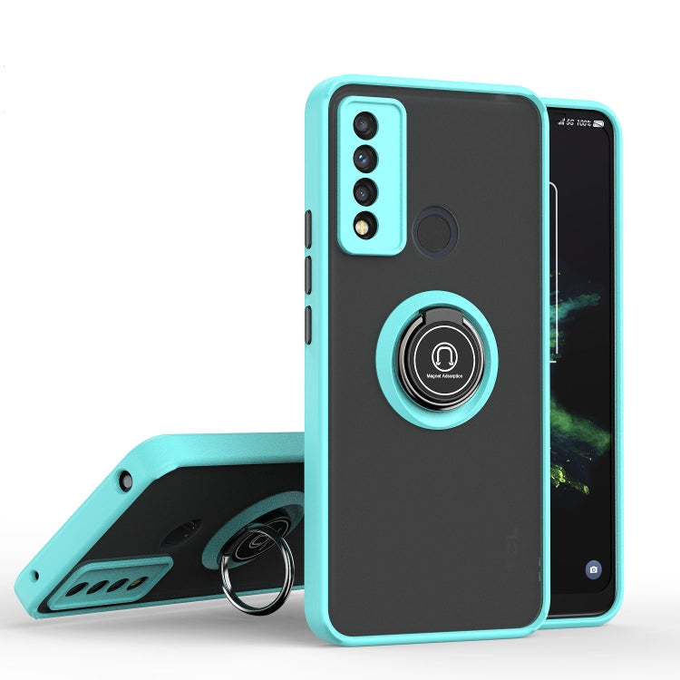For TCL 20 XE Q Shadow 1 Series TPU + PC Phone Case with Ring