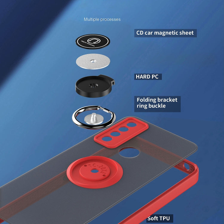 For TCL 20 XE Q Shadow 1 Series TPU + PC Phone Case with Ring