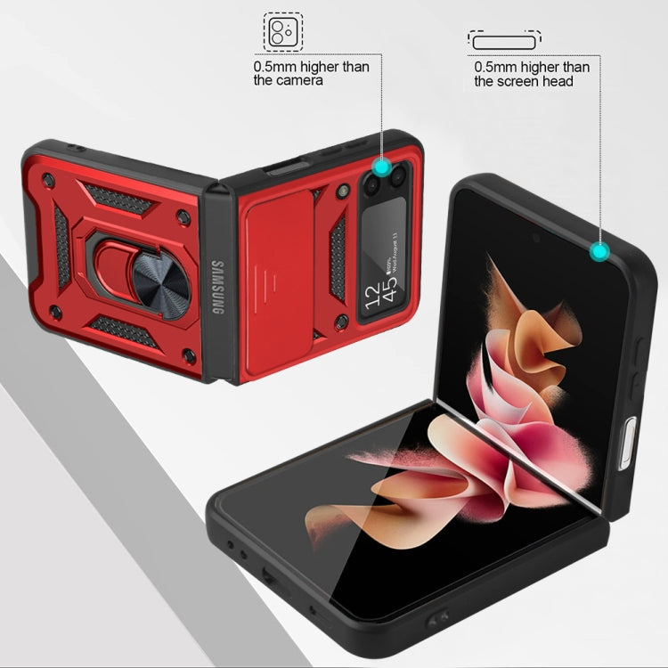 For Samsung Galaxy Z Flip4 Sliding Camera Cover Design TPU+PC Protective Phone Case