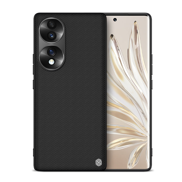 For Honor 70 NILLKIN 3D Textured Nylon Fiber TPU Phone Case(Black)