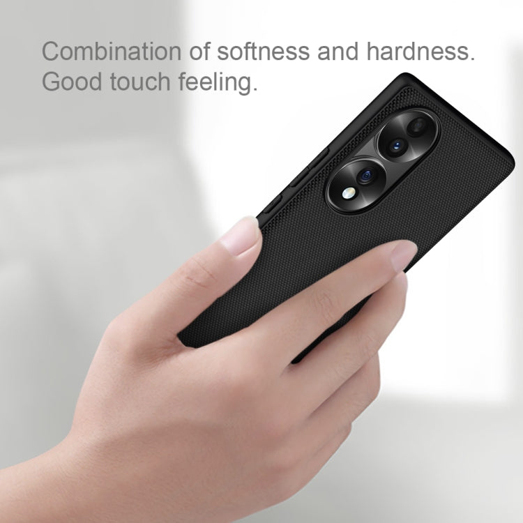 For Honor 70 NILLKIN 3D Textured Nylon Fiber TPU Phone Case(Black)