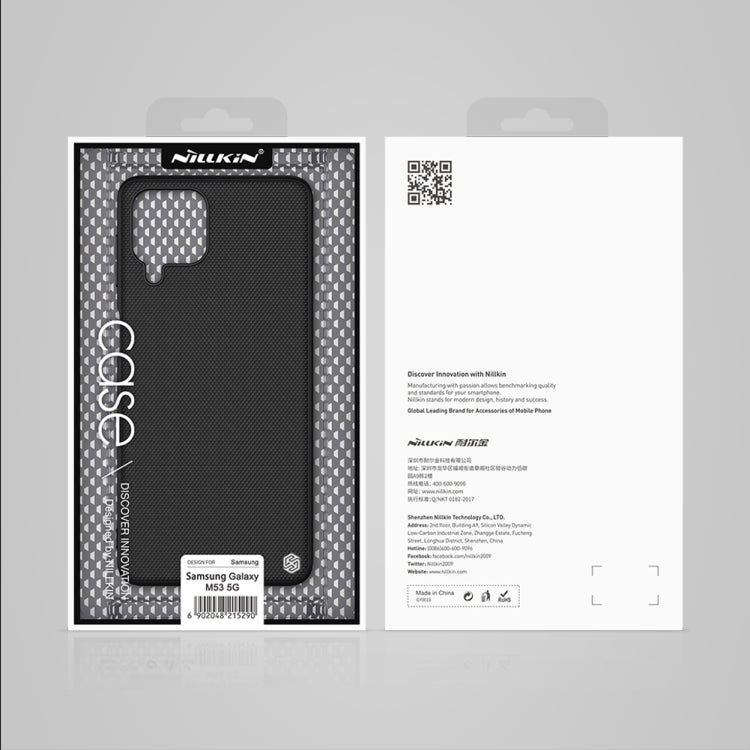 For Samsung Galaxy M53 5G NILLKIN 3D Textured Nylon Fiber TPU Phone Case(Black)