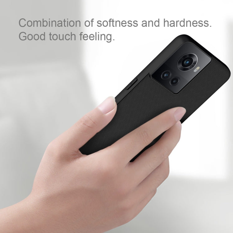 For OnePlus Ace 5G/10R 5G NILLKIN 3D Textured Nylon Fiber TPU Phone Case(Black)