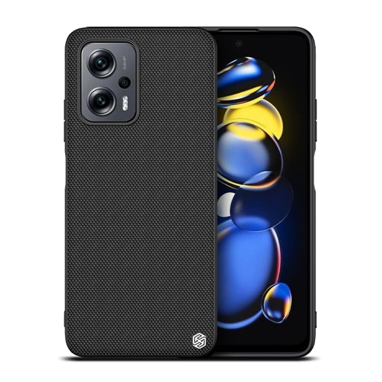 For Xiaomi Redmi Note 11T Pro/11T Pro+ 5G NILLKIN 3D Textured Nylon Fiber TPU Phone Case(Black)
