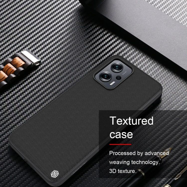 For Xiaomi Redmi Note 11T Pro/11T Pro+ 5G NILLKIN 3D Textured Nylon Fiber TPU Phone Case(Black)
