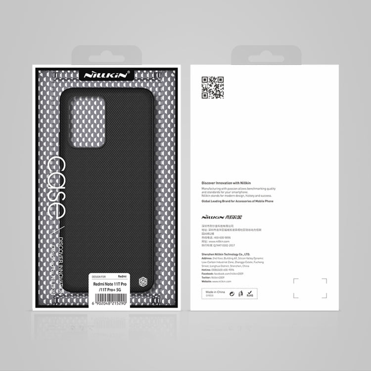 For Xiaomi Redmi Note 11T Pro/11T Pro+ 5G NILLKIN 3D Textured Nylon Fiber TPU Phone Case(Black)