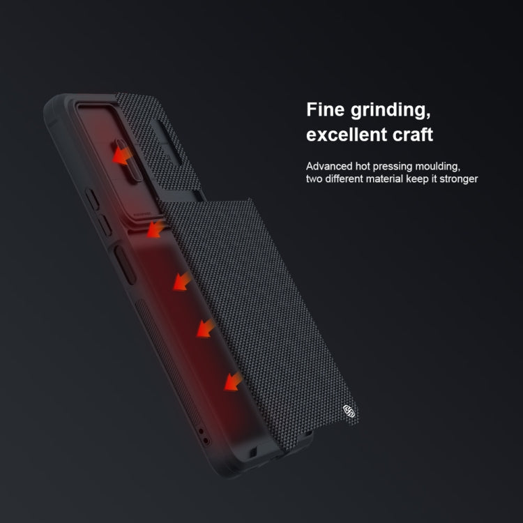 For Xiaomi Redmi K40S NILLKIN Texture Pro PC + TPU Camshield Phone Case(Black)