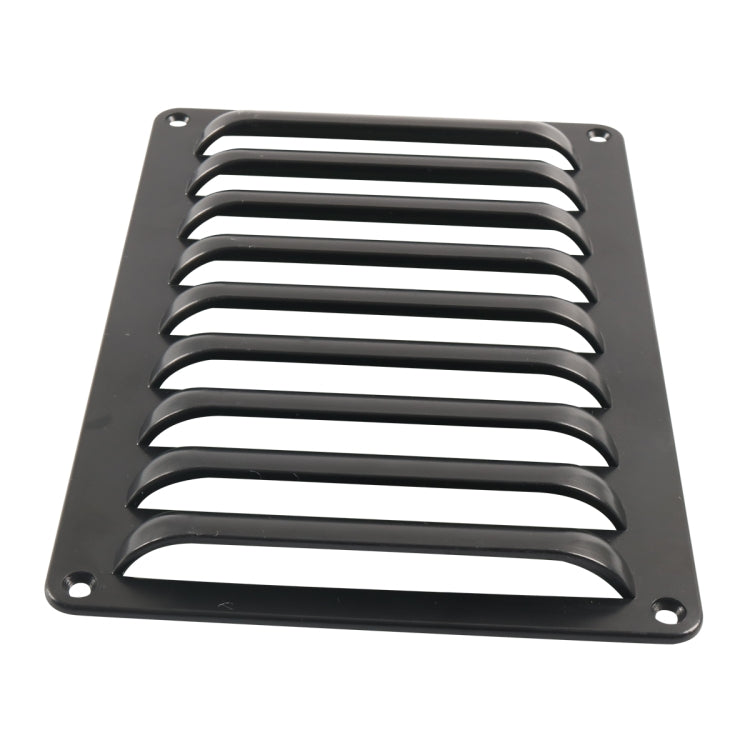 A6785 214x149mm Black Rectangle Louvered Ventilation Plastic Venting Panel Cover