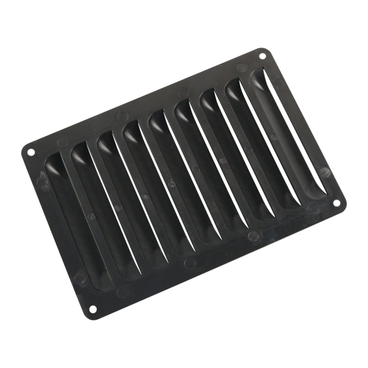 A6785 214x149mm Black Rectangle Louvered Ventilation Plastic Venting Panel Cover