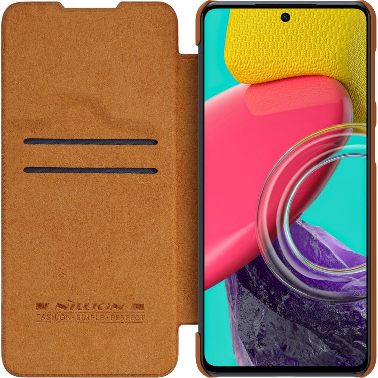 For Samsung Galaxy M53 5G NILLKIN QIN Series Crazy Horse Texture Leather Phone Case